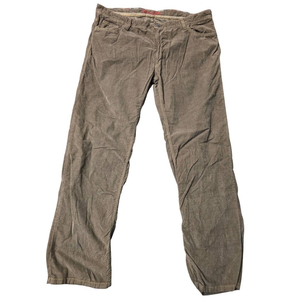 Robert‎ Graham Pants Men Corduroy Chino Flat Front Light Brown 5 Pocket 36W 32L
